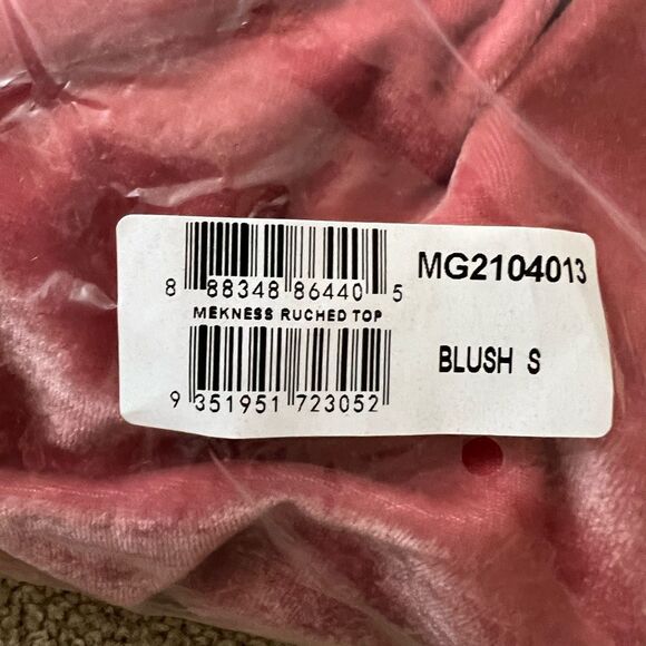 NWT MINKPINK Mekness Rouched Blush Top S - Picture 6 of 7